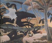 Henri Rousseau War It Passes,Terrifying,Leaving Despair,Tears,and Ruin Everywhere painting